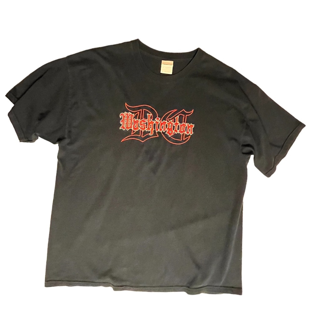 Washington DC Graphic Short Sleeve Tee, Black Red | XL - Picture 6 of 9